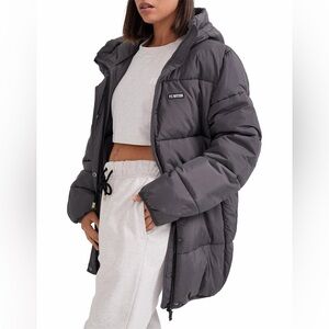 P. E Nation Momentum Charcoal Puffer Jacket